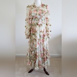 Needle and Thread ruffle dress US6 UK10